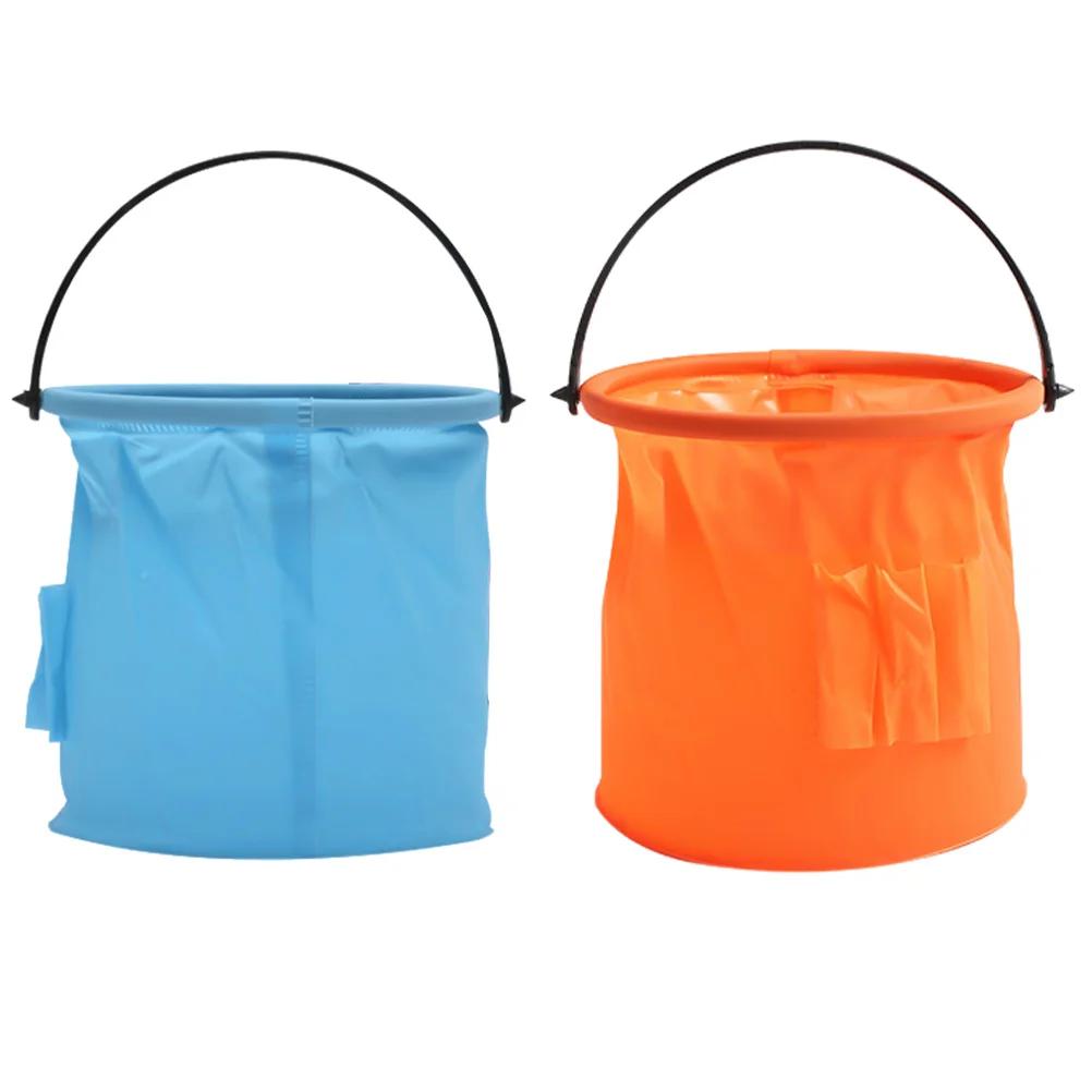 플라스틱 접이식 캠핑 버킷 뚜껑 수채화 브러시 클리너, 2 개